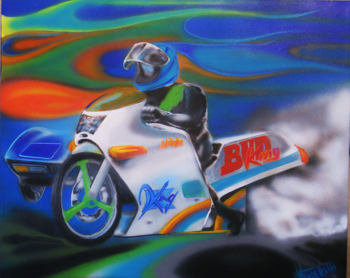 original painting - Hail to the King. Kawasaki Ninja ZX-11