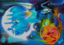 Original Painting...The Out of Towners Too / Big Blue Planet