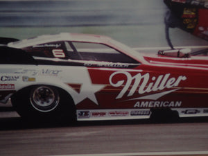 Mongoose McEwen vs. Ace McCulloch, Nitro Funny Cars- photograph 1986 Summernationals