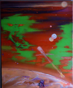 space art "Valle Verde" original painting on canvas